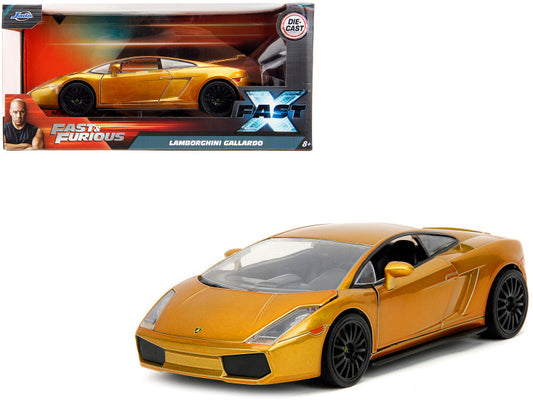 Lamborghini Gallardo Gold Metallic "Fast X" (2023) Movie "Fast & Furious" Series 1/24 Diecast Model Car by Jada