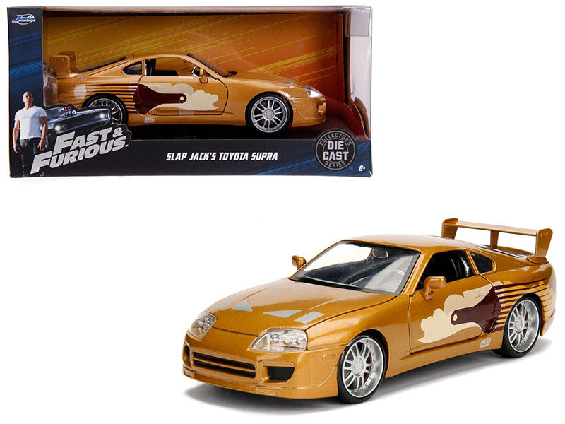 Slap Jacks Toyota Supra Gold Fast And Furious Movie 124 Diecast Mode Diecast Movie Cars 8777