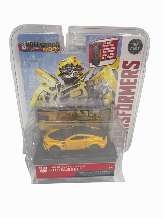 JADA TOYS HOLLYWOOD RIDES 1:64 DIE CAST 2016 CHEVY CAMARO BUMBLEBEE TRANSFORMERS