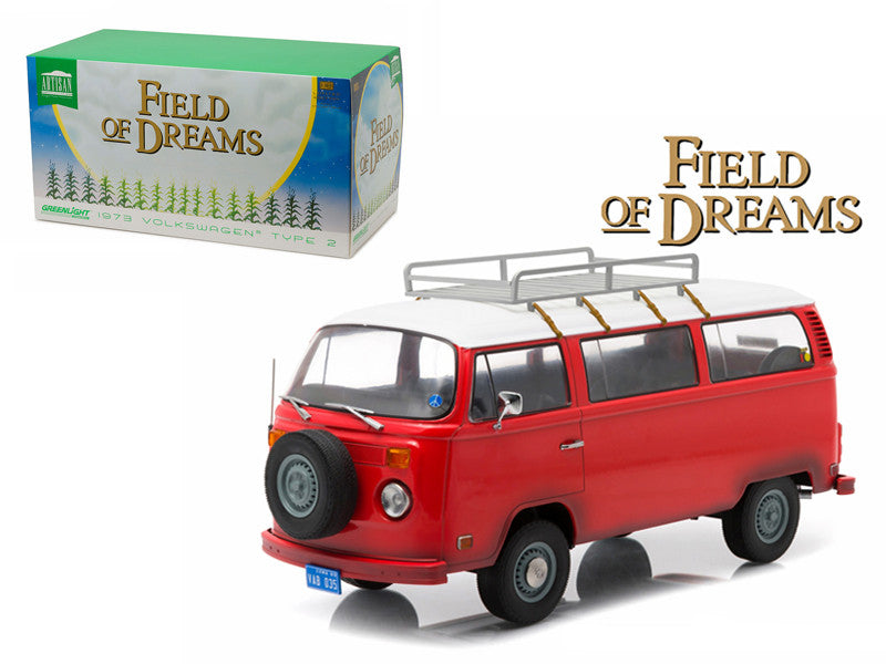 1973 Volkswagen Type 2 Bus (T2B) "Filed of Dreams" Movie (1989) 1/18 Diecast Model by Greenlight