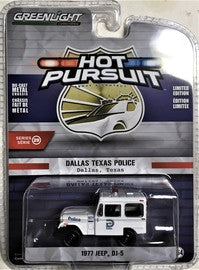 1977 Jeep DJ-5 - Dallas Texas Police 1:64 Scale Model - Greenlight 42860B