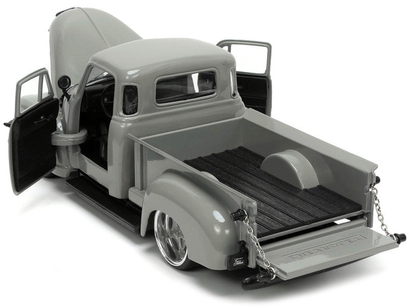 1953 Chevrolet Pickup Truck Gray "Miki Chan's Antiques" with Extra Wheels "Just Trucks" Series 1/24 Diecast Model Car by Jada