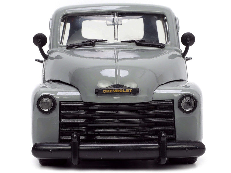 1953 Chevrolet Pickup Truck Gray "Miki Chan's Antiques" with Extra Wheels "Just Trucks" Series 1/24 Diecast Model Car by Jada