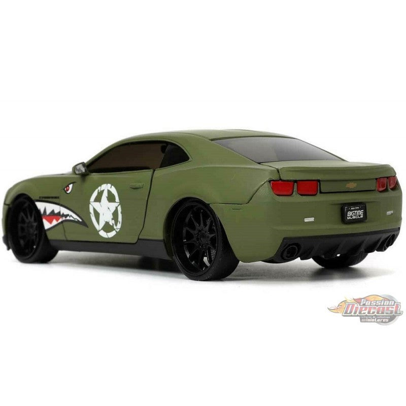 2010 Chevy Camaro SS flat green kaki - Bigtime Muscle - Jada 1/24 - 33057