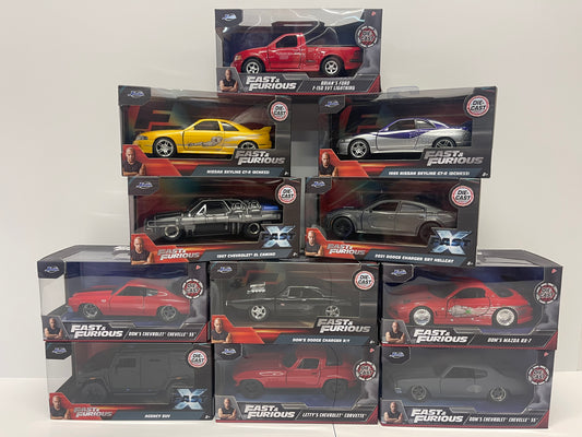 1/32 FAST & FURIOUS CARS by: JADA 10 Different choices! HARD TO FIND