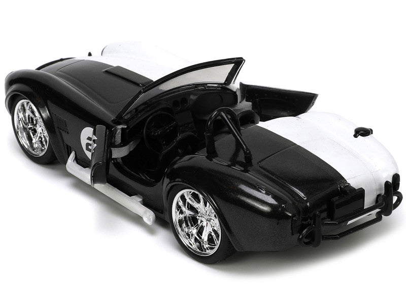 1965 Shelby Cobra 427 S/C #2 Black Metallic and White and Harvey Two-Face Diecast Figure "Batman" "Hollywood Rides" Series 1/32 Diecast Model Car by Jada