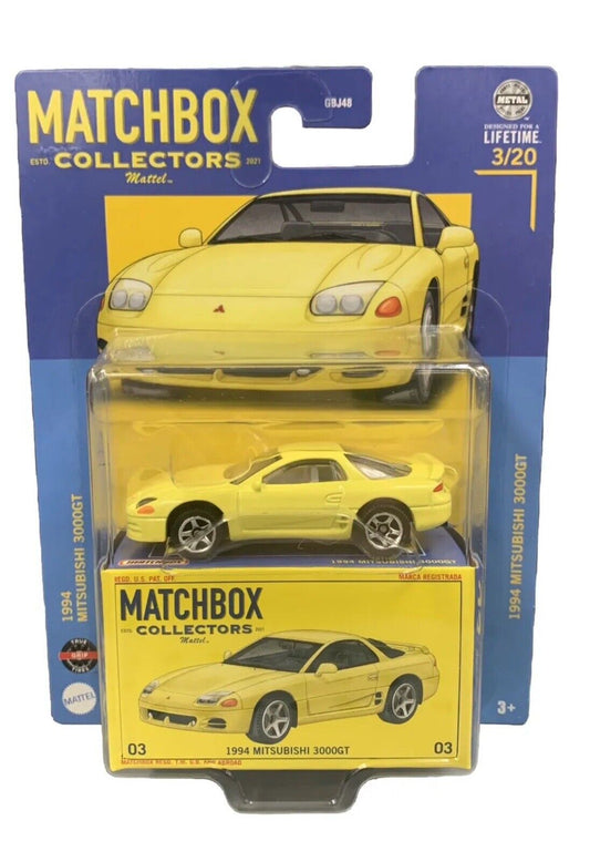 MATCHBOX COLLECTORS 1994 MITSUBISHI 3000GT YELLOW