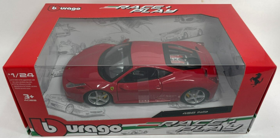 1/24  Ferrari 458 Italia by: Bburago Diecast Model Car