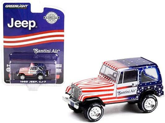 Greenlight Airwolf 1982 Jeep CJ-7 Santini Air 2021 1:64 Diecast Car