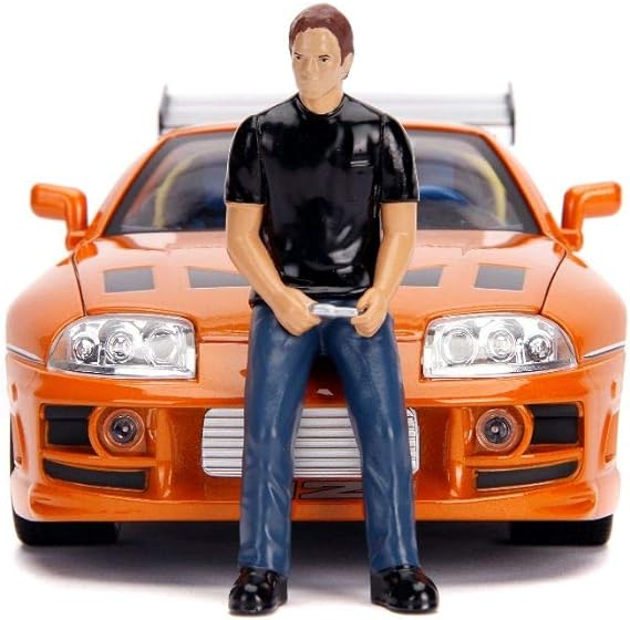 Fast & Furious 1:18 Toyota Supra Die-cast Car & 3" Brian Figure