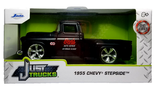 Jada Chevy Stepside 1955 Bens Auto Repair Black Pickup Just Trucks 1:32 scale