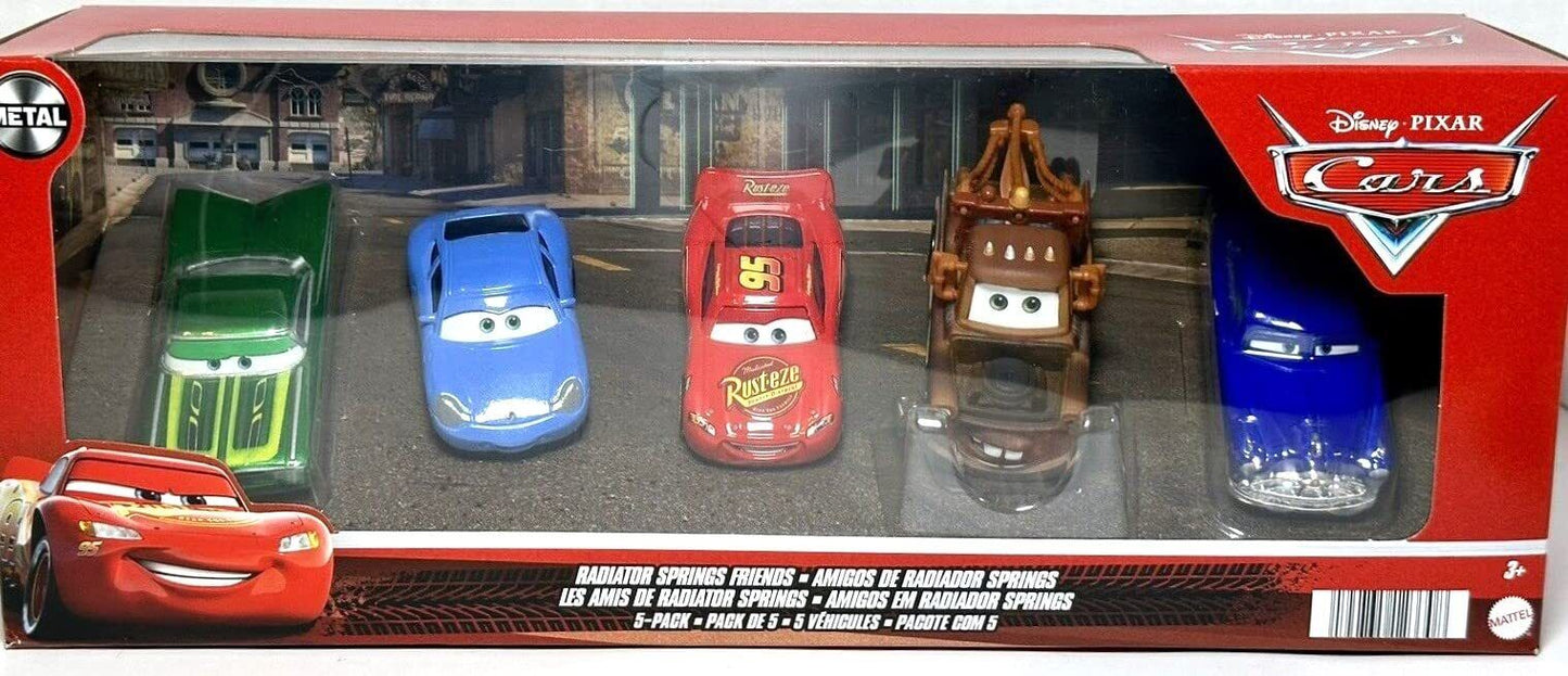 Disney Cars Toys Diecast Radiator Springs Friends 5-Pack with Lightning McQueen,