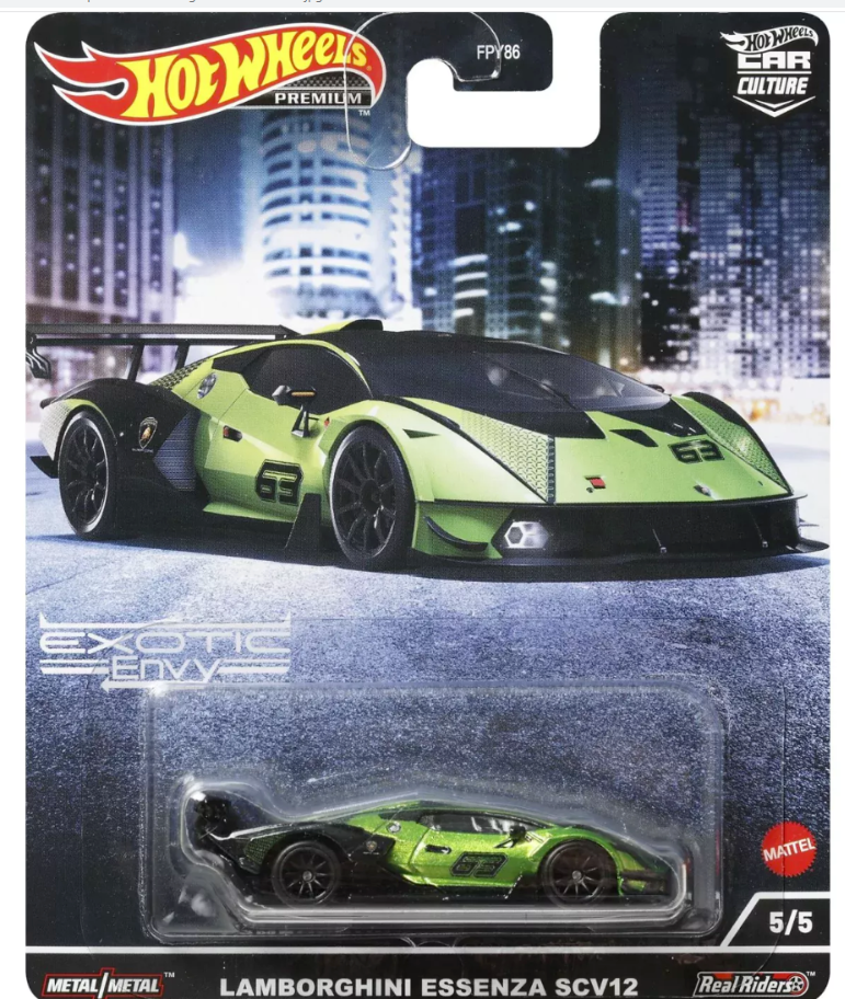 2022 Hot Wheels 1:64 Car Culture Exotic Envy Lamborghini Essenza SCV12 Diecast