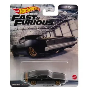 Hot Wheels 1:64 Fast & Furious 1968 Dodge Charger Black Diecast Model Car HCP17