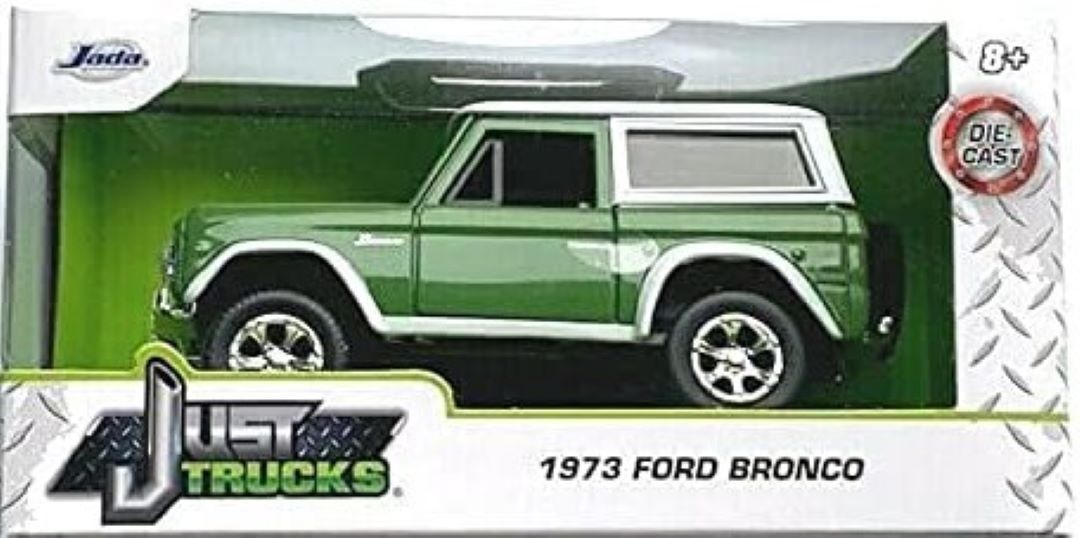 Jada 1973 Ford Bronco - Scale 1:32 - Green/ White Top #24076