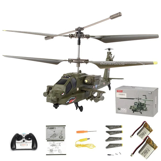 SYMA S109G 2.4G High Frequency RC Aircraft Simulation Military Helicopter Toy, Dual Batteries