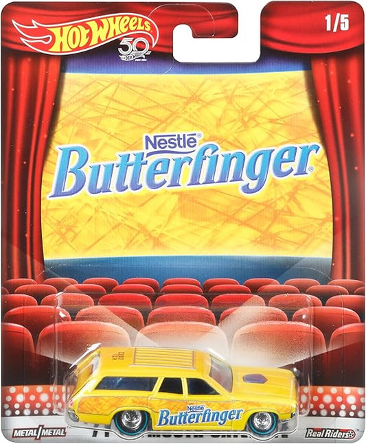 1/64 HOT WHEELS 50TH ANN NESTLE BUTTERFINGER '71 PLYMOUTH SATELLITE 1/5 YELLOW