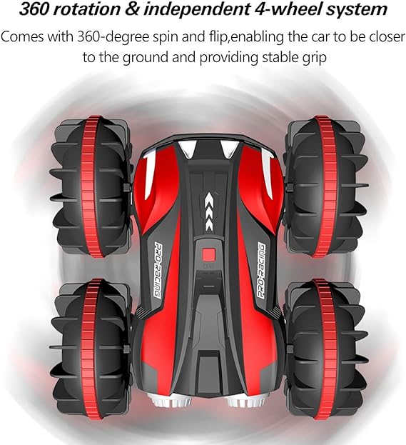 Remote Control Car - Amphibious Waterproof Vehicles RC Car for Kids 6-12 Year Old Pool Lake Outdoor All Terrain Land Water Boat