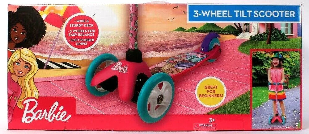 Barbie Tilt and Turn 3 Wheels Scooter