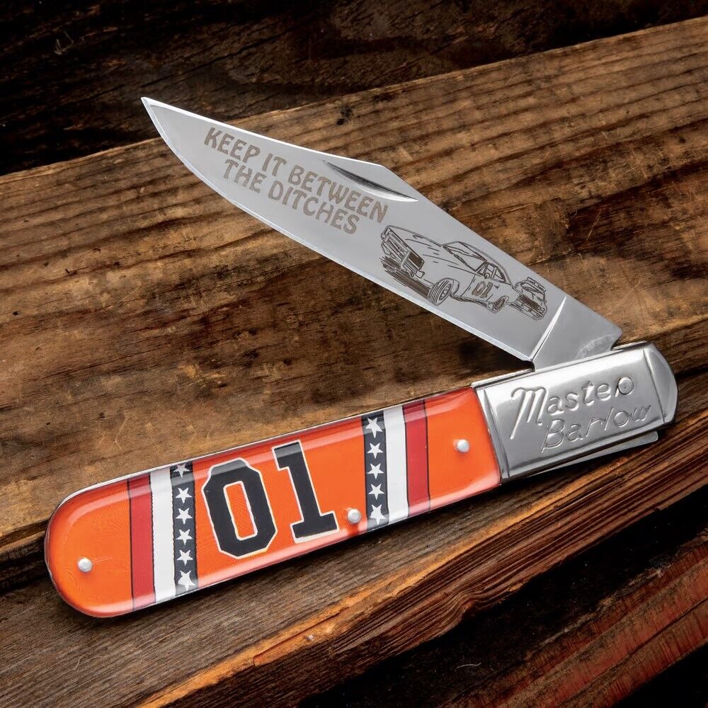 General Lee Master Barlow Knife - Stainless Steel Blade, Acrylic Handle