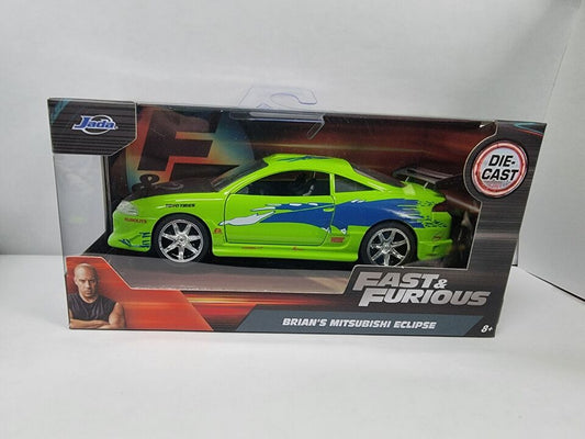 Jada Toys Brian's Mitsubishi Eclipse Green 1:32 Scale Diecast New 2024