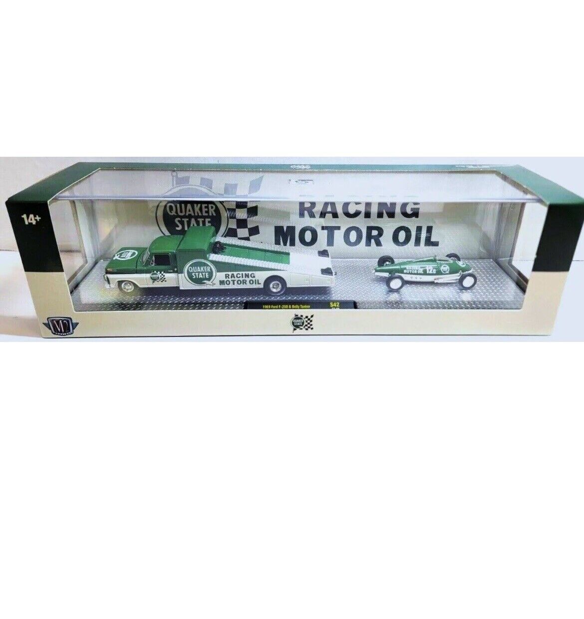 M2 Machines Auto Hauler S42 1969 Ford F-250 And Belly Tanker Quaker State Oil