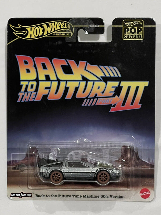 Hot Wheels Premium Back To The Future III POP Culture TIME MACHINE