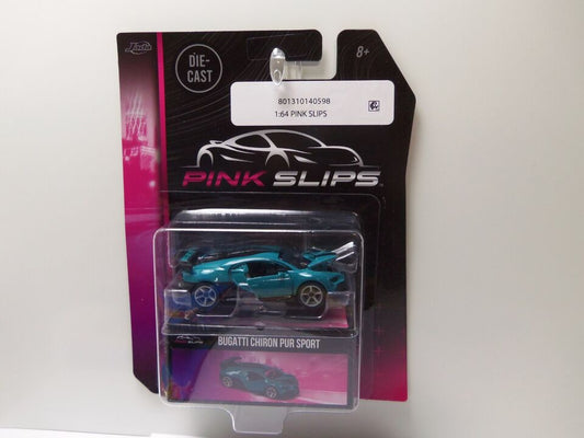 2023 JADA Die Cast Pink Slips Series Bugatti Chiron Pur Sport - MIP - 1/64 Scale