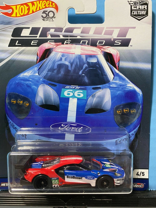 1/64 HOT WHEELS REAL RIDERS HOT WHEELS CIRCUIT LEGENDS'16 FORD GT RACE #66 4/5