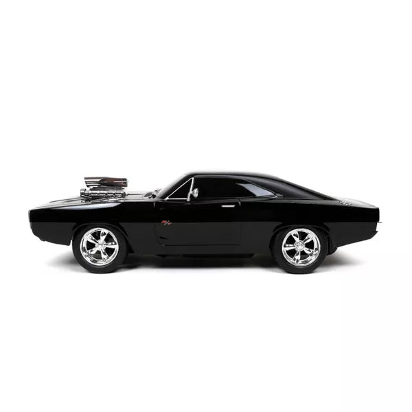 Jada Toys Fast & Furious RC 1970 Dodge Charger R/T Remote Control Vehicle 1:16 Scale Glossy Black