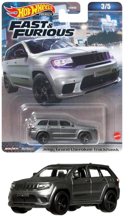 Hot Wheels Jeep Grand Cherokee Trackhawk, Fast & Furious 3/5 PREMIUM