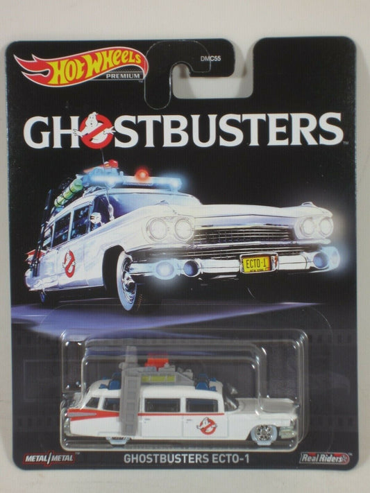 Hot Wheels Premium 1:64 Ghostbusters ECTO-1 Real Riders Vehicle 2019 New!