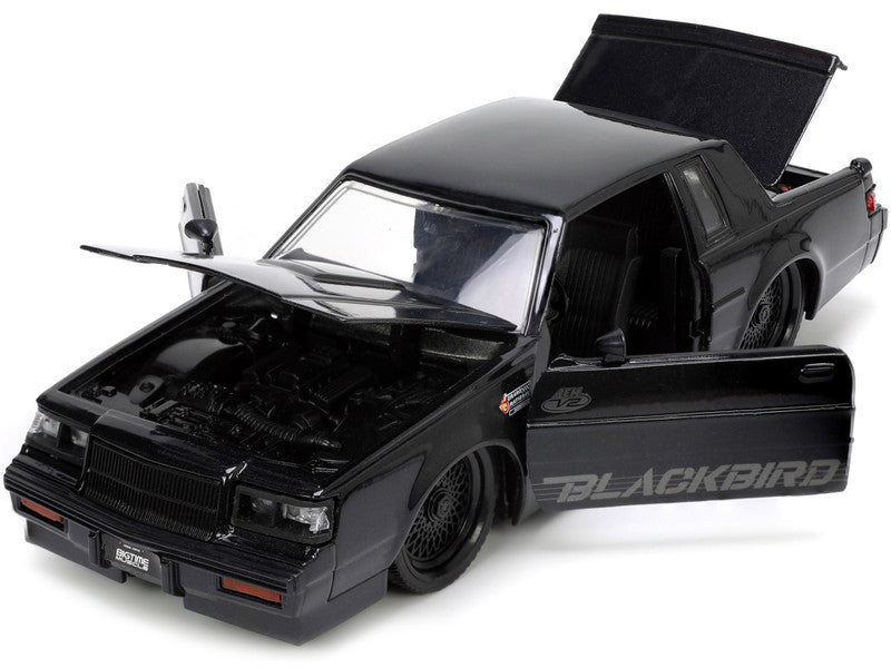 1987 Buick Grand National Black Metallic "Blackbird" "Bigtime Muscle" Series 1/24 Diecast Model Car by Jada