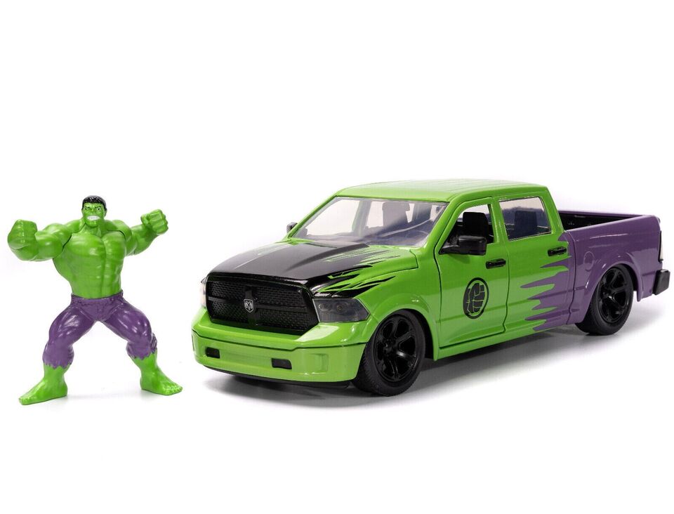 Jada 1:24 Hollywood Rides Hulk & 2014 Ram 1500 Pickup Marvel Avengers 99726 New