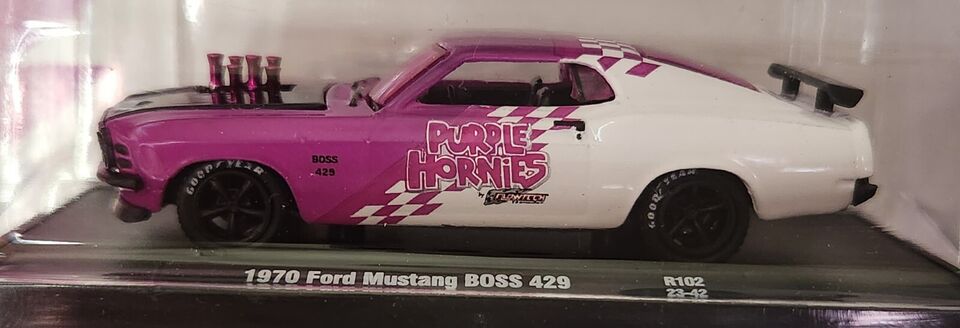 M2 Auto Drivers 1970 Ford Mustang Boss 429 Purple Hornies