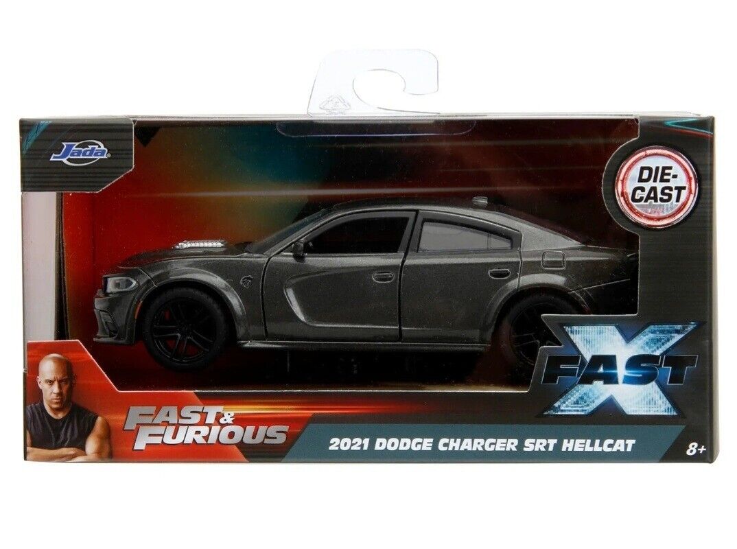 2021 DODGE CHARGER SRT HELLCAT GRAY "FAST X" "FAST & FURIOUS" 1/32 BY JADA 34473