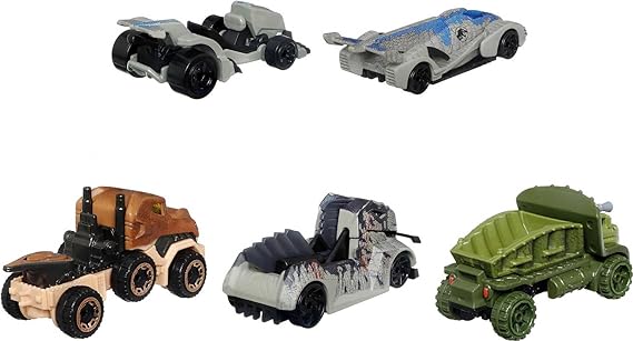 Jurassic World Toys Dominion Toy Character Cars 5-Pack in 1:64 Scale