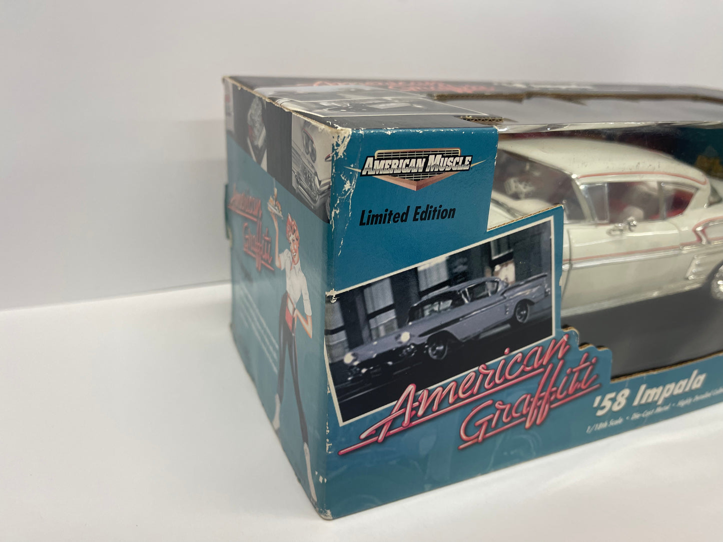 1/18 ERTL AMERICAN MUSCLE AMERICAN GRAFFITI '58 CHEVY IMPALA