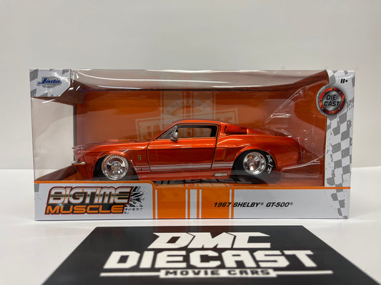 Big Time Muscle 1:24 1967 Shelby GT-500 Die-Cast Car METALLIC ORANGE!