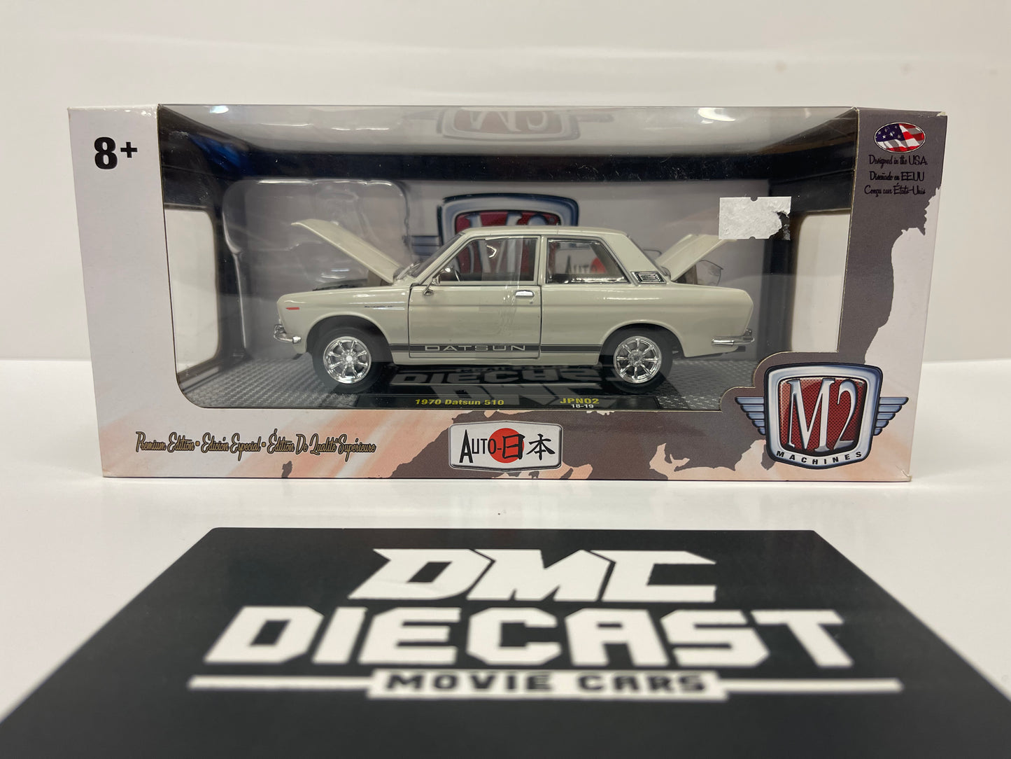 M2 Machines 1970 DATSUN 510 ☀ off-white ☀ AUTO-JAPAN ☀JPN02 18-19 ☀1:24 SCALE