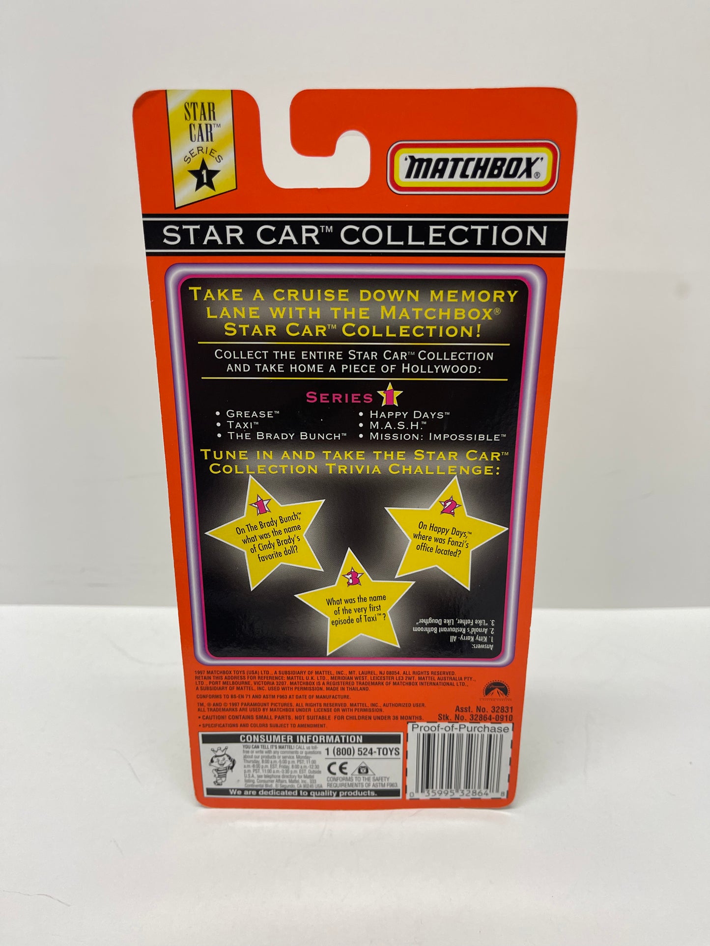 Matchbox Star Car Collection Special Edition Taxi TV Show Sunshine Cab #804