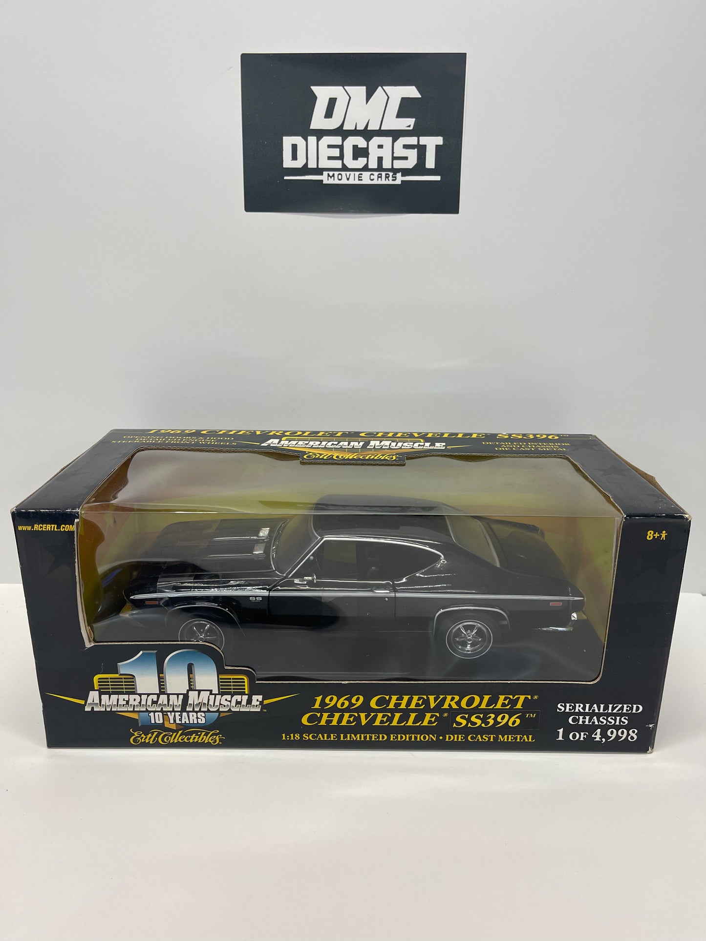 1969 Chevrolet Chevelle SS396 1:18 ERTL Black Die Cast Black