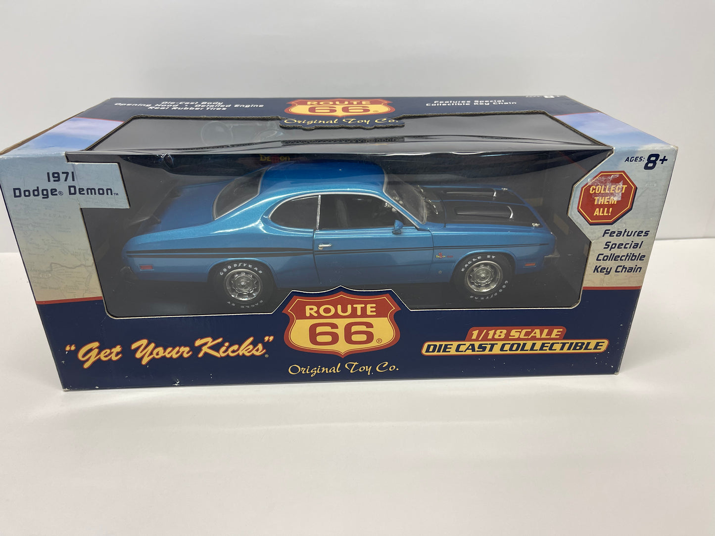 1971 Dodge Demon 1:18 Scale Model Car by: Route 66 w/ Key Chain