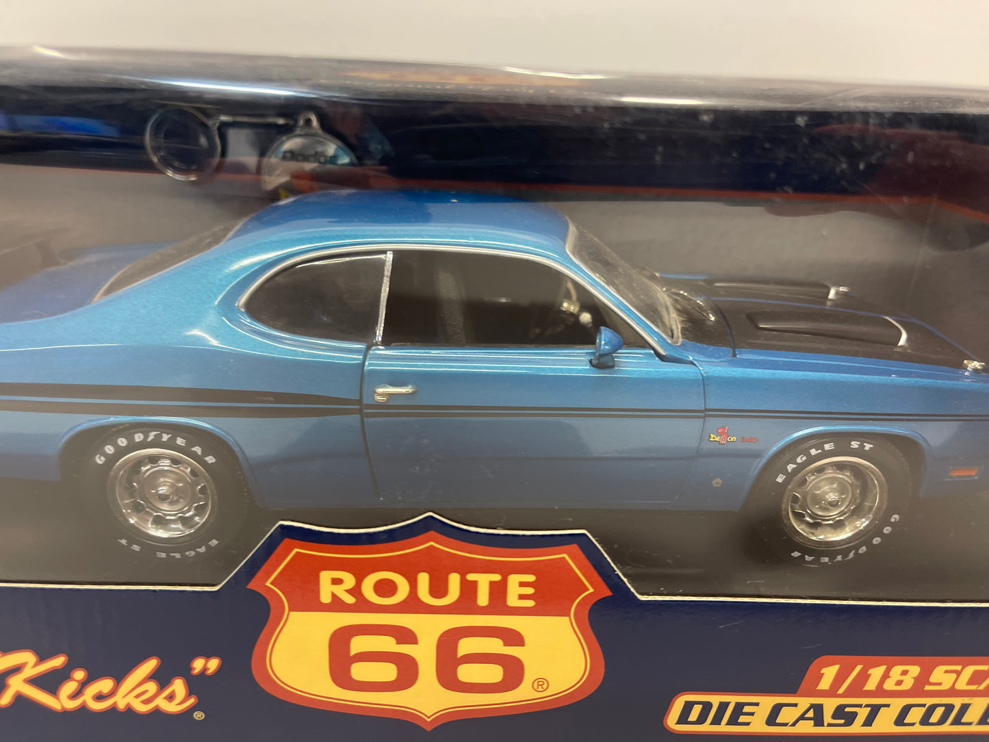 1971 Dodge Demon 1:18 Scale Model Car by: Route 66 w/ Key Chain