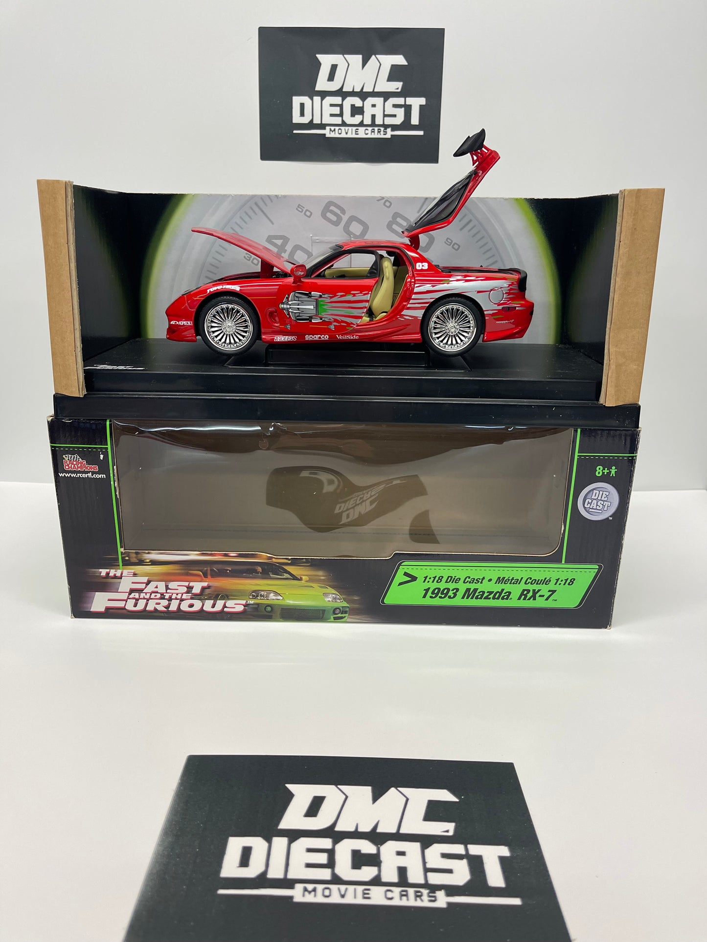 ERTL RACING CHAMPIONS - THE FAST AND THE FURIOUS - 1993 MAZDA RX-7 TORETTO 1/18