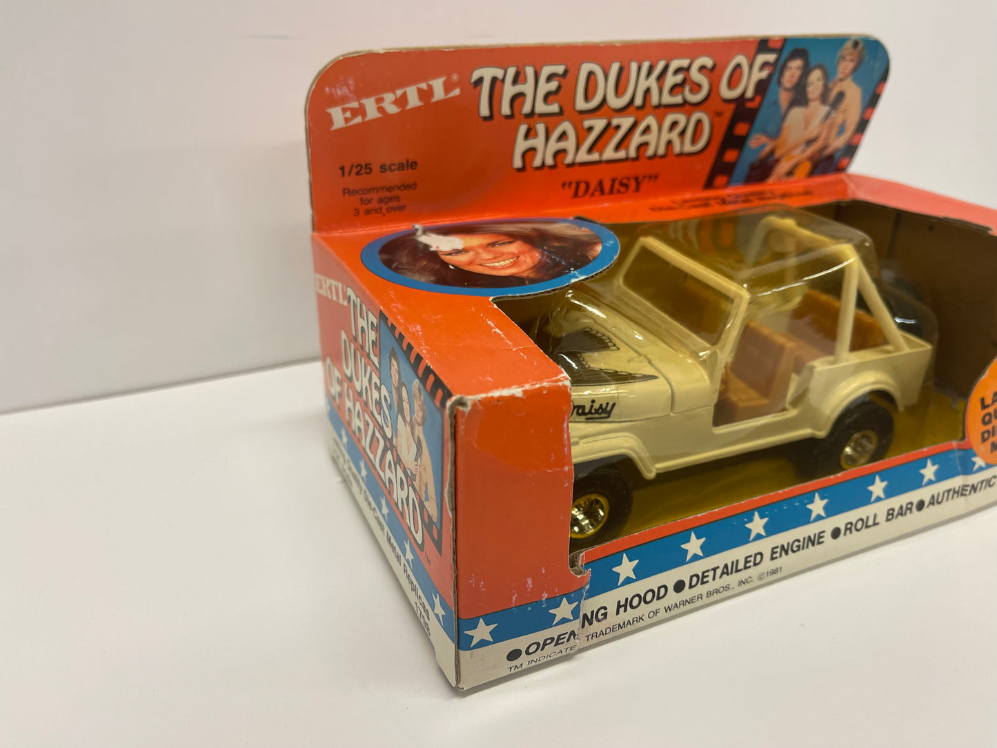 Vintage 1981 Ertl Die Cast The Dukes of Hazzard Daisy’s Jeep 1:25