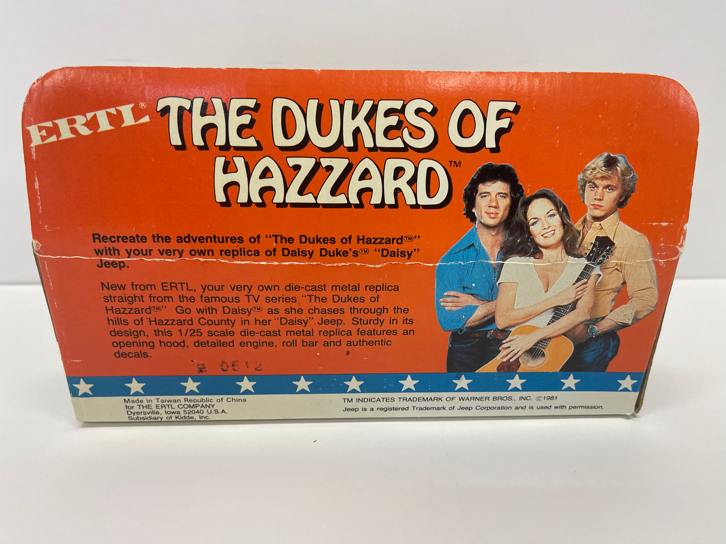 Vintage 1981 Ertl Die Cast The Dukes of Hazzard Daisy’s Jeep 1:25
