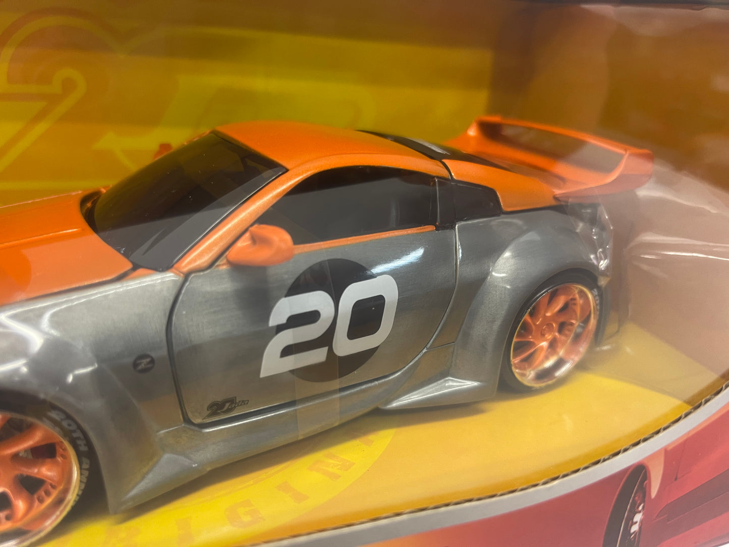 JADA 20TH ANNIVERSARY 2003 NISSAN 350Z 1/24 RAW METAL & ORANGE