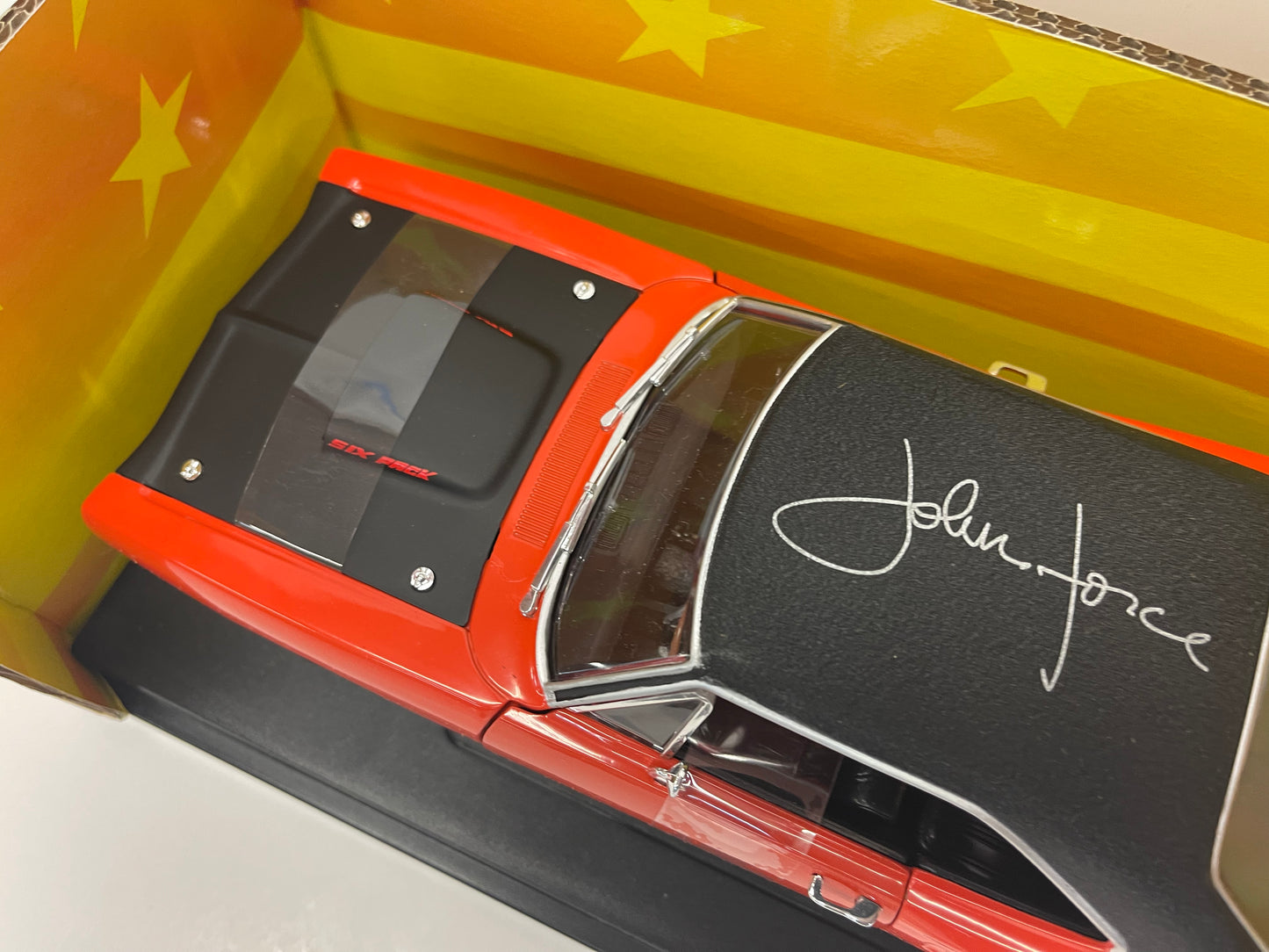 1/18 SCALE 1969 DODGE SUPERBEE "JOHN FORCE SIGNATURE" BY ERTL # 32843