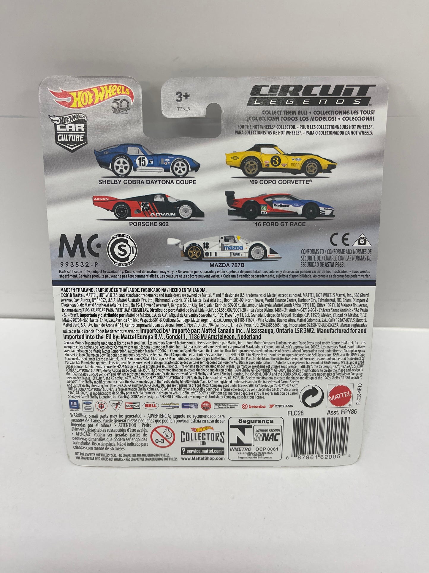 1/64 HOT WHEELS REAL RIDERS CURCUIT LEGENDS SHELBY COBRA DAYTONA COUPE #15 1/5